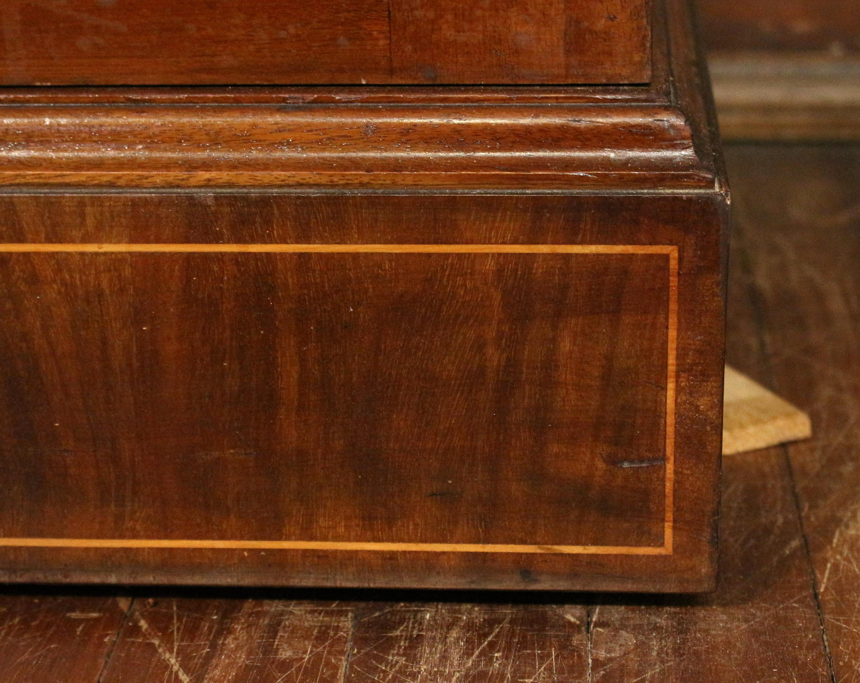 Circa 1860s Sheraton Revival English Breakfront Bookcase Cabinet 3