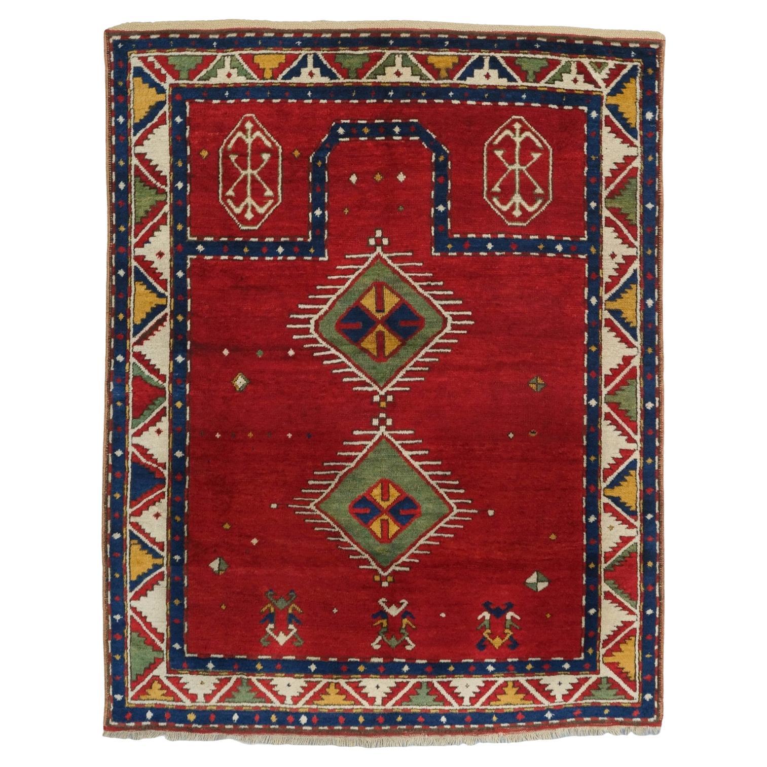 Circa 1870-80’s Caucasian Fahrola Prayer - Antique Wool Rug