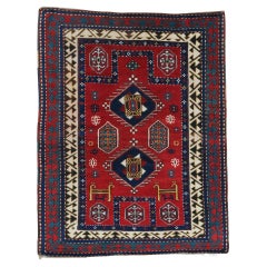 Tapis de prière Fahrola du Caucase, Circa 1870-80's - Tapis de laine ancien