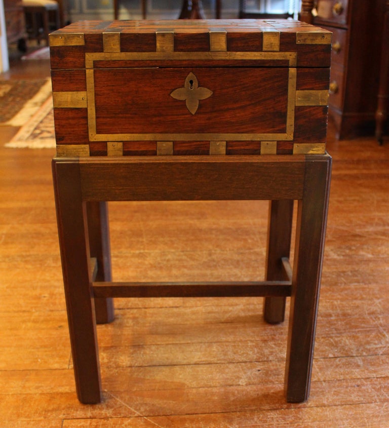 Circa 1870 Anglo-Indian Travel Box In Good Condition In Chapel Hill, NC