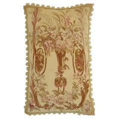 Coussin ancien en tapisserie française d'Aubusson datant d'environ 1870