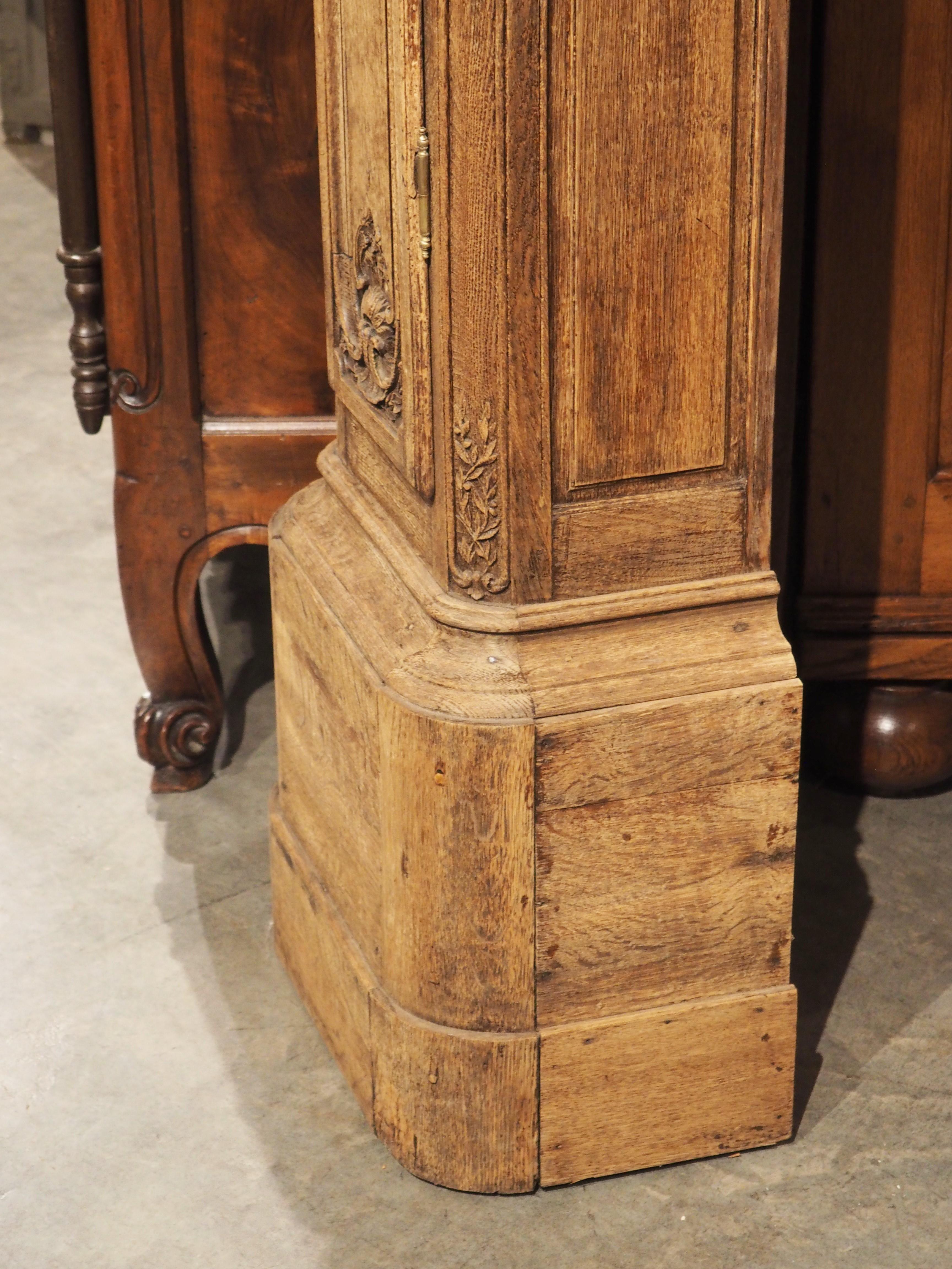 Bleached Oak Horloge De Parquet Clock Case from Liege, Belgium, circa 1870 12