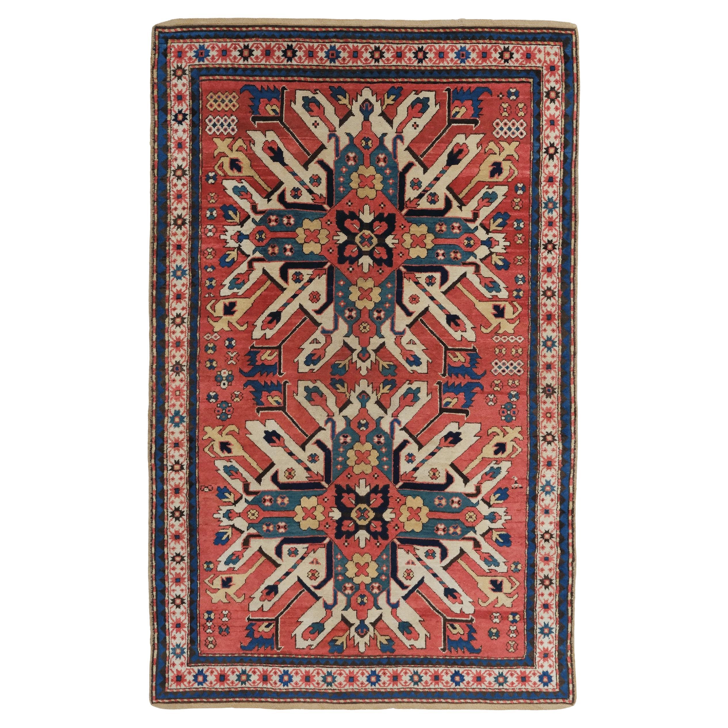 Circa 1870 Caucasian Eagle Rug For Sale