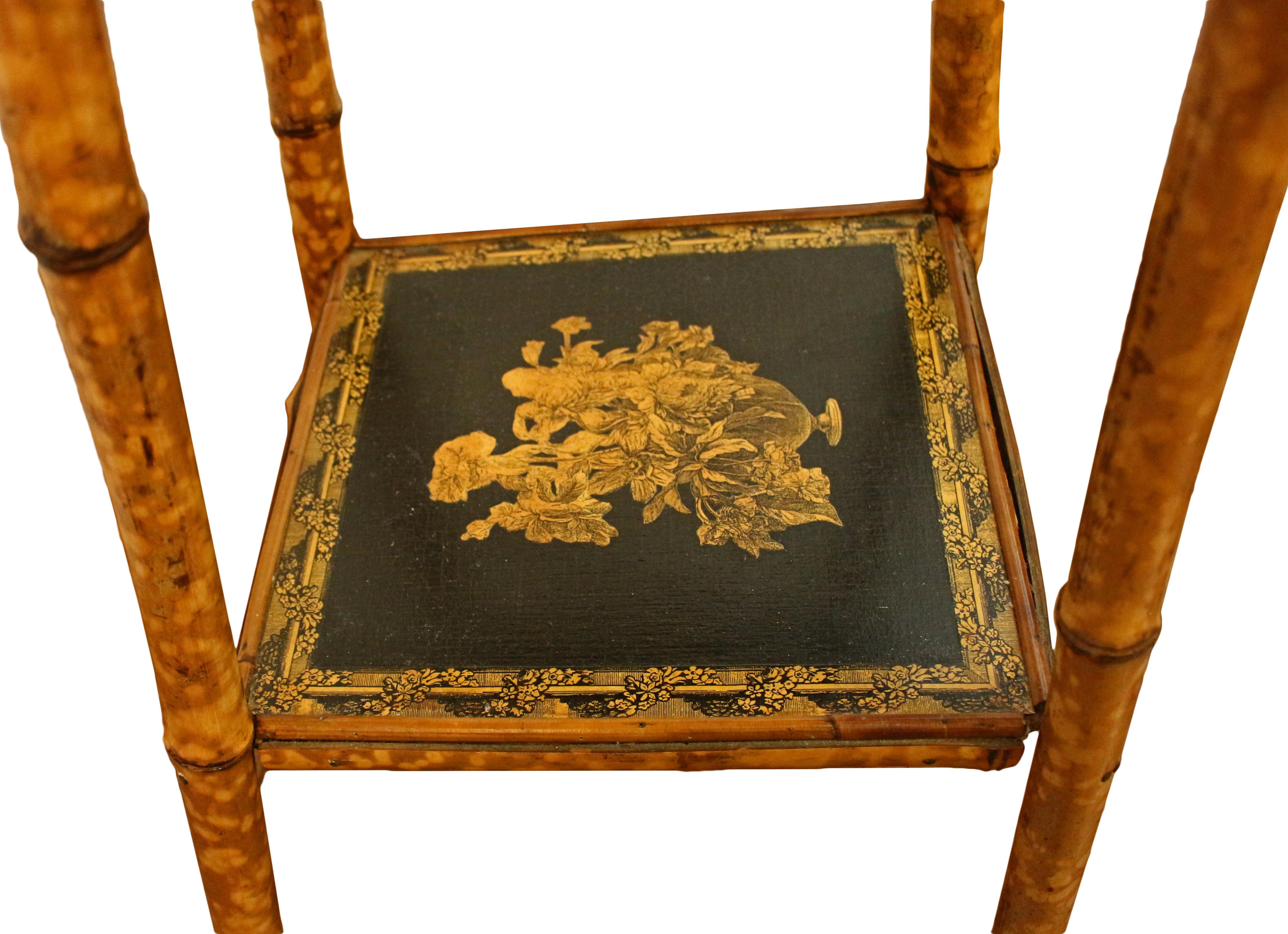 19th Century English Bamboo Side Table, circa 1870