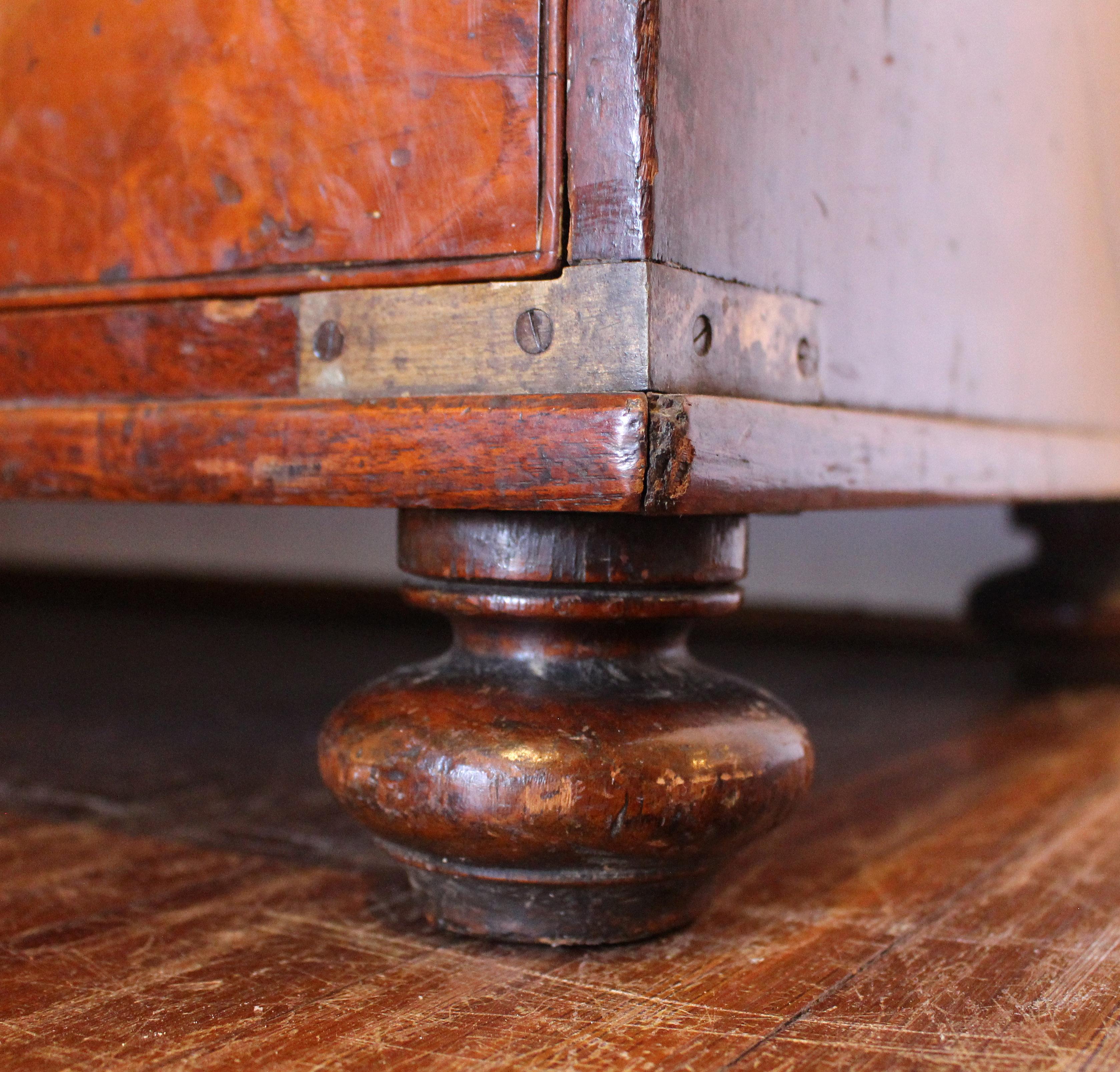 Circa 1860 English Campaign Chest of Drawers For Sale 5