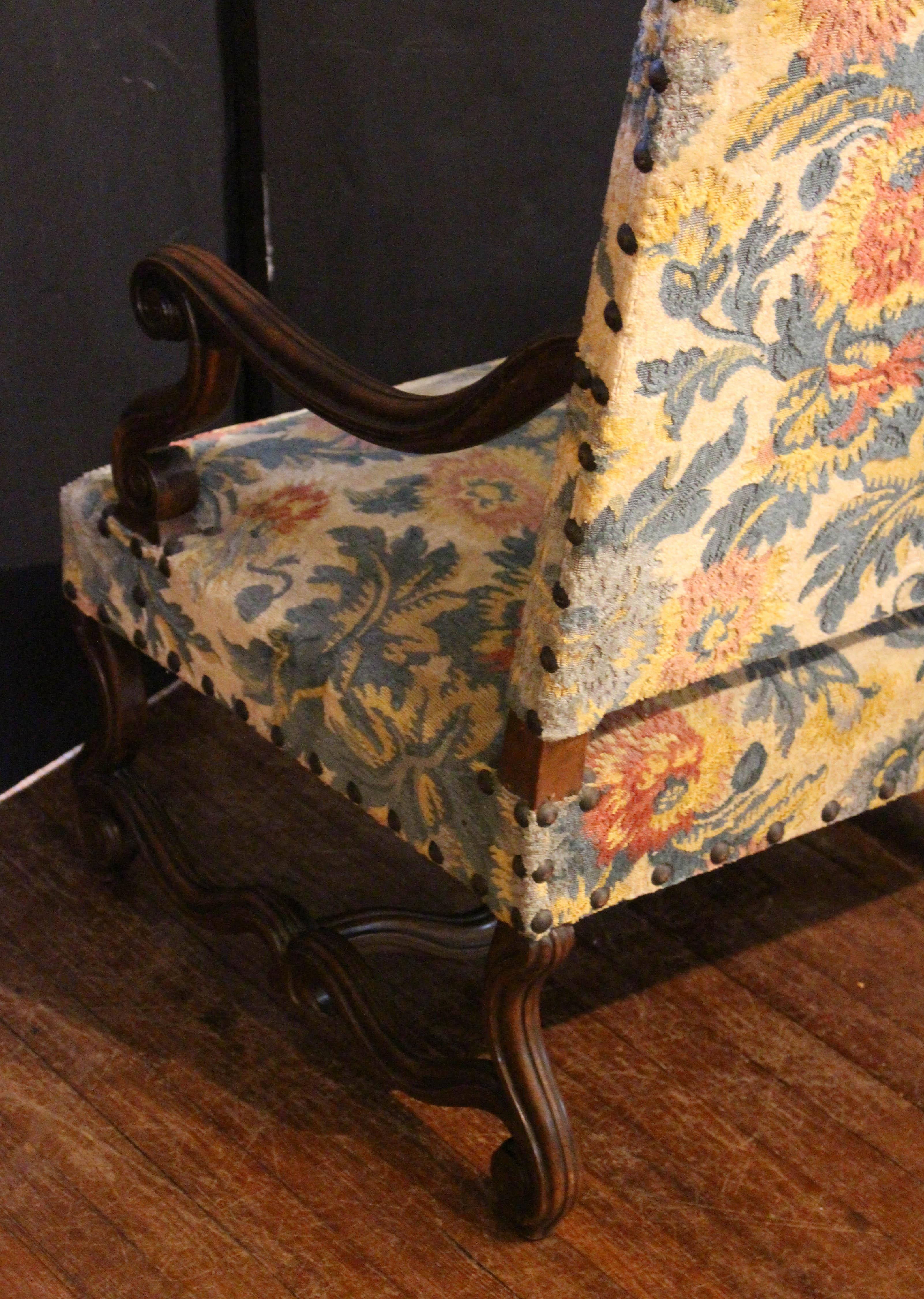 Circa 1870 French Grand Scale Regence Style Fauteuil For Sale 4