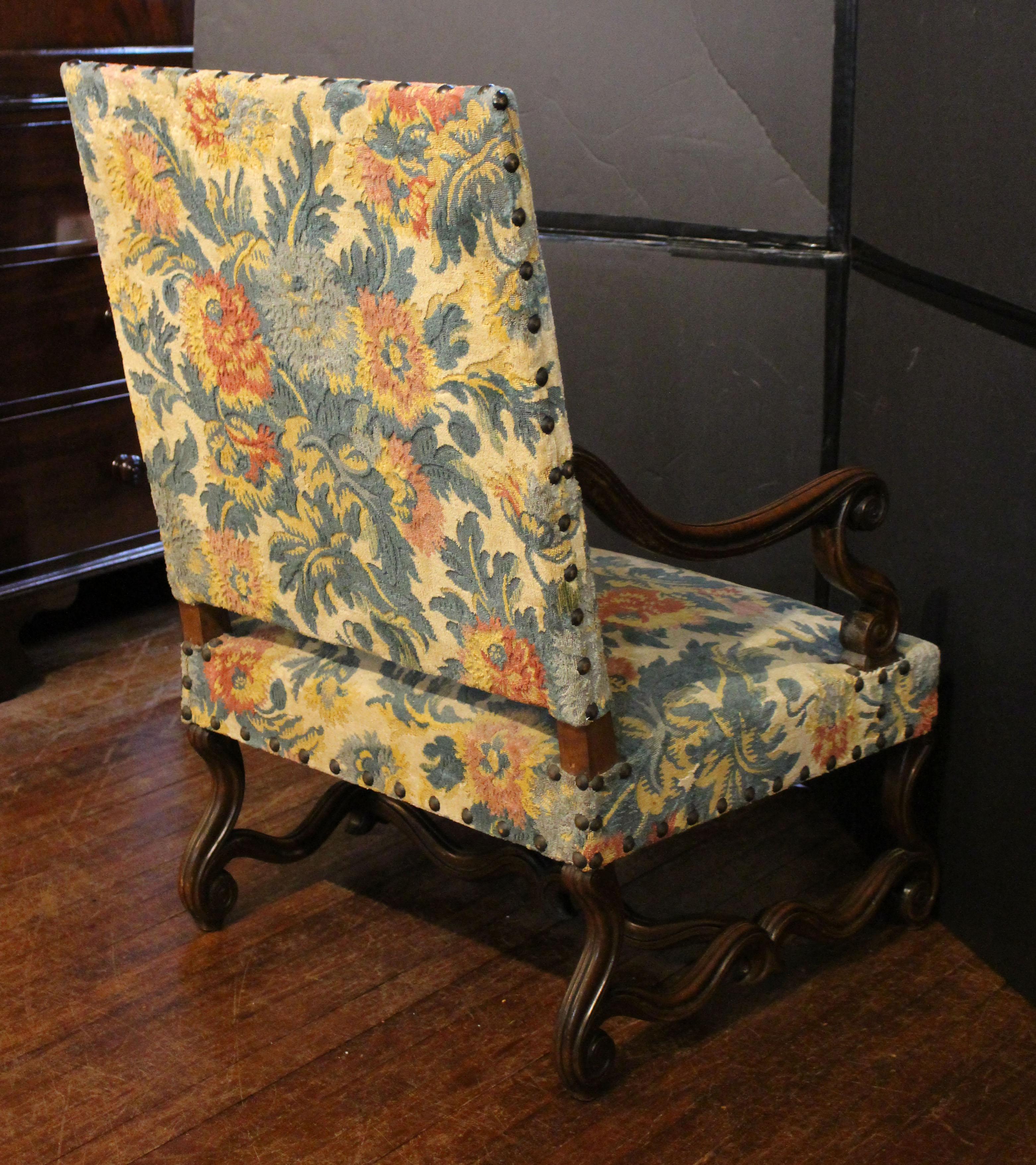 Circa 1870 French Grand Scale Regence Style Fauteuil For Sale 6
