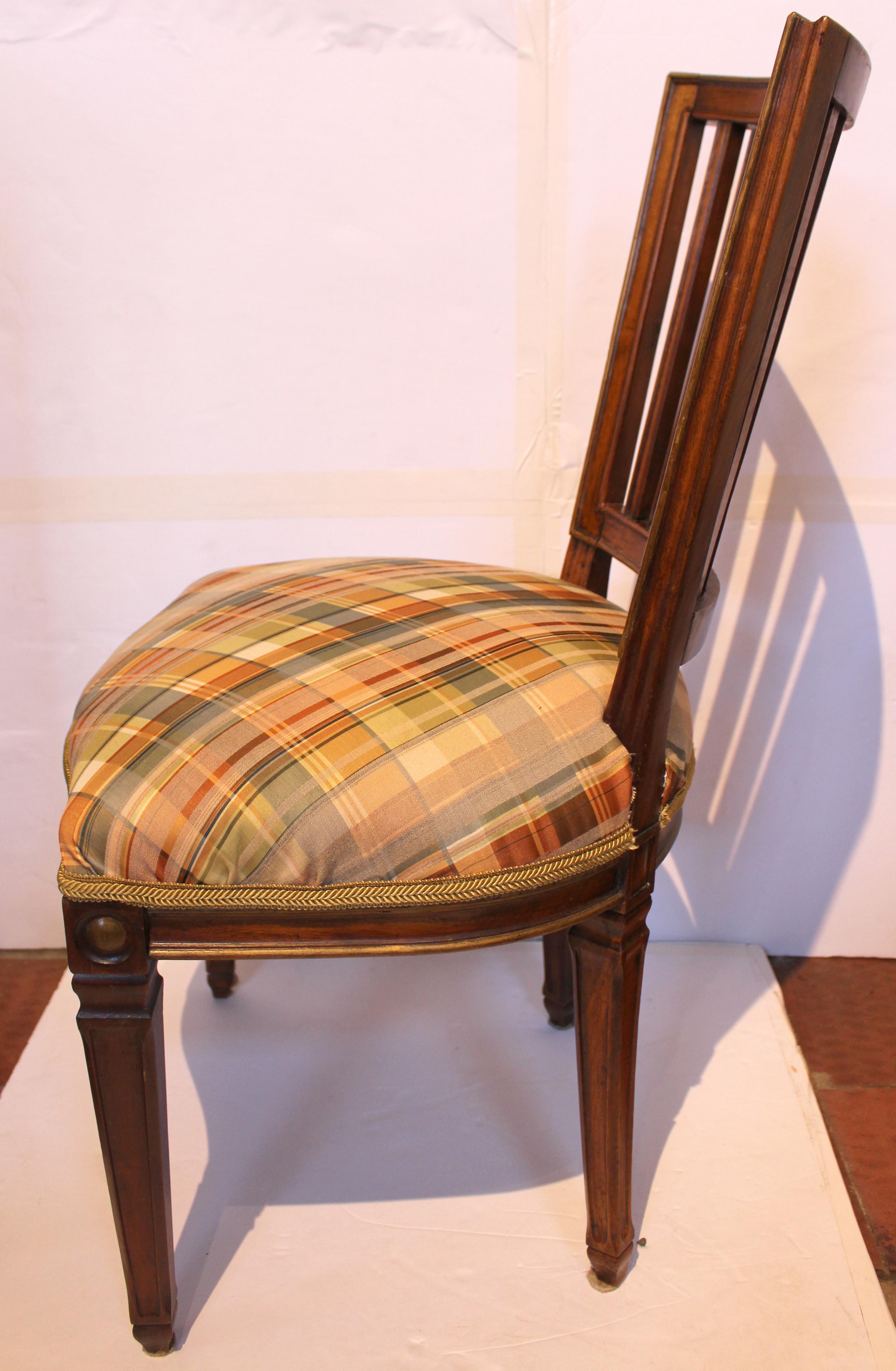 Circa 1870 French Louis XVI Style Side Chair In Good Condition For Sale In Chapel Hill, NC