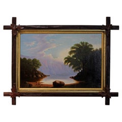 Antique Circa 1870 Hudson River School Oil on Canvas