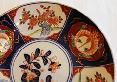 Circa 1870 Imari Chop Plate Featuring Phoenix Birds