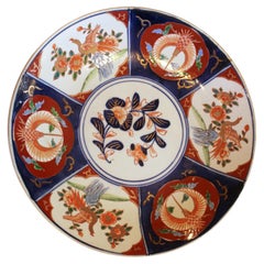 Circa 1870 Imari Chop Plate Featuring Phoenix Birds