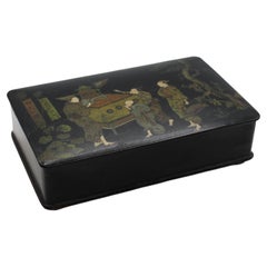 Circa 1870 Japanese Meiji Era Lacquer & Papier Mache Box