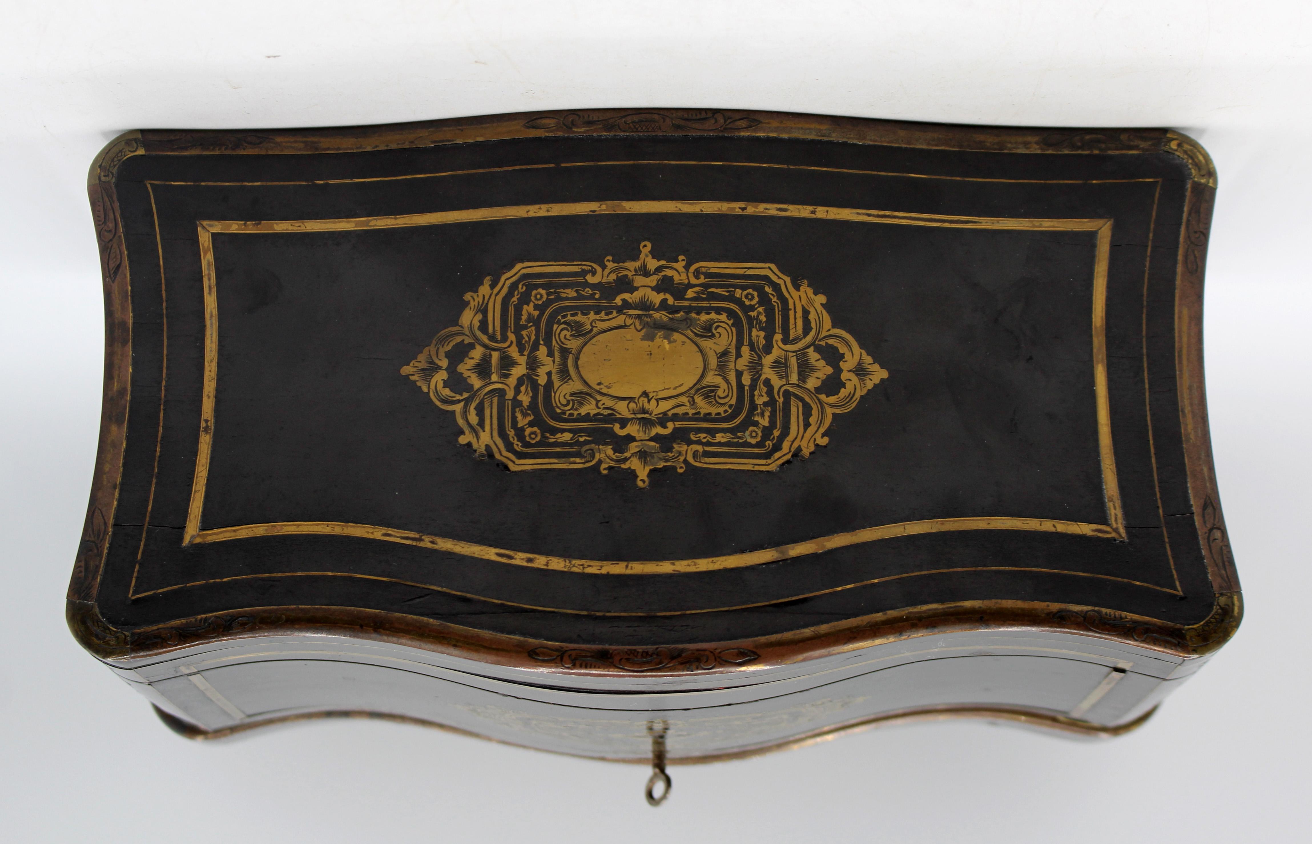 Dorato Porta tè francese di Napoleone III del 1870 circa in vendita