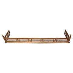 circa 1870 Neo-Classical Brass Fire Fender