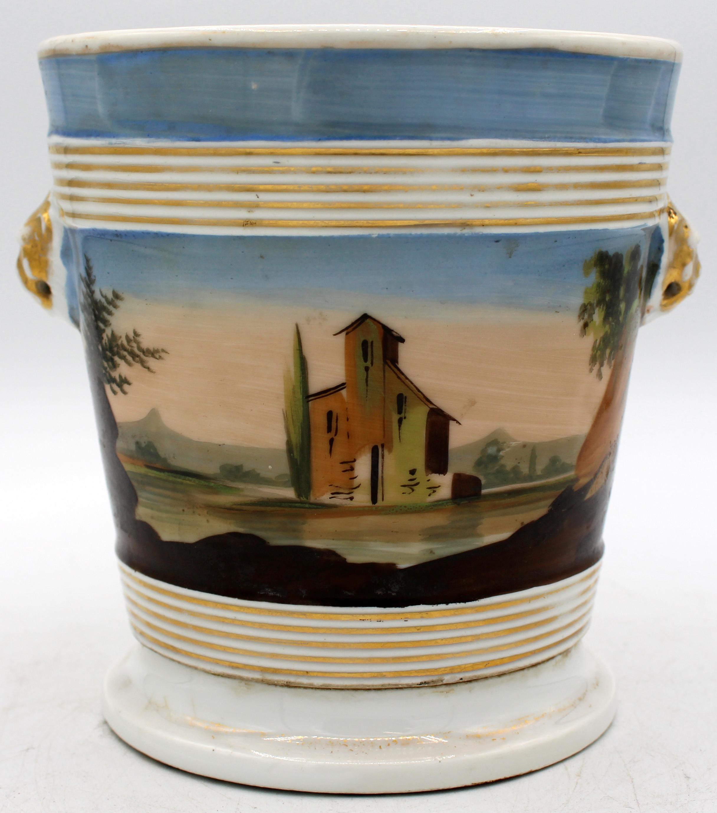 Napoleone III CIRCA 1870 Old Paris - Vaso in porcellana francese con base a goccia in vendita