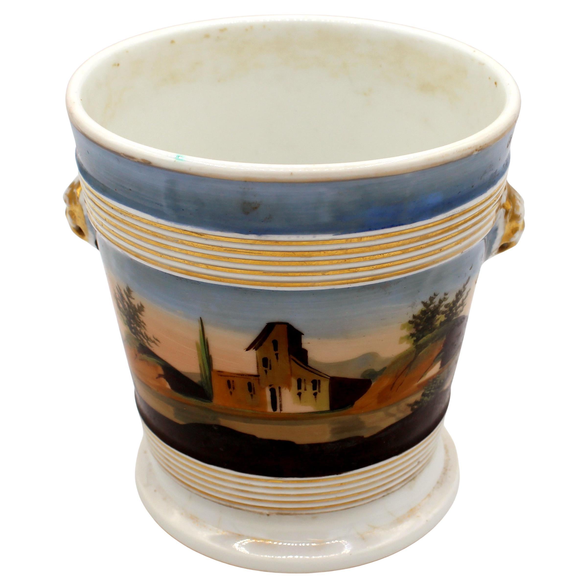CIRCA 1870 Old Paris - Vaso in porcellana francese con base a goccia in vendita