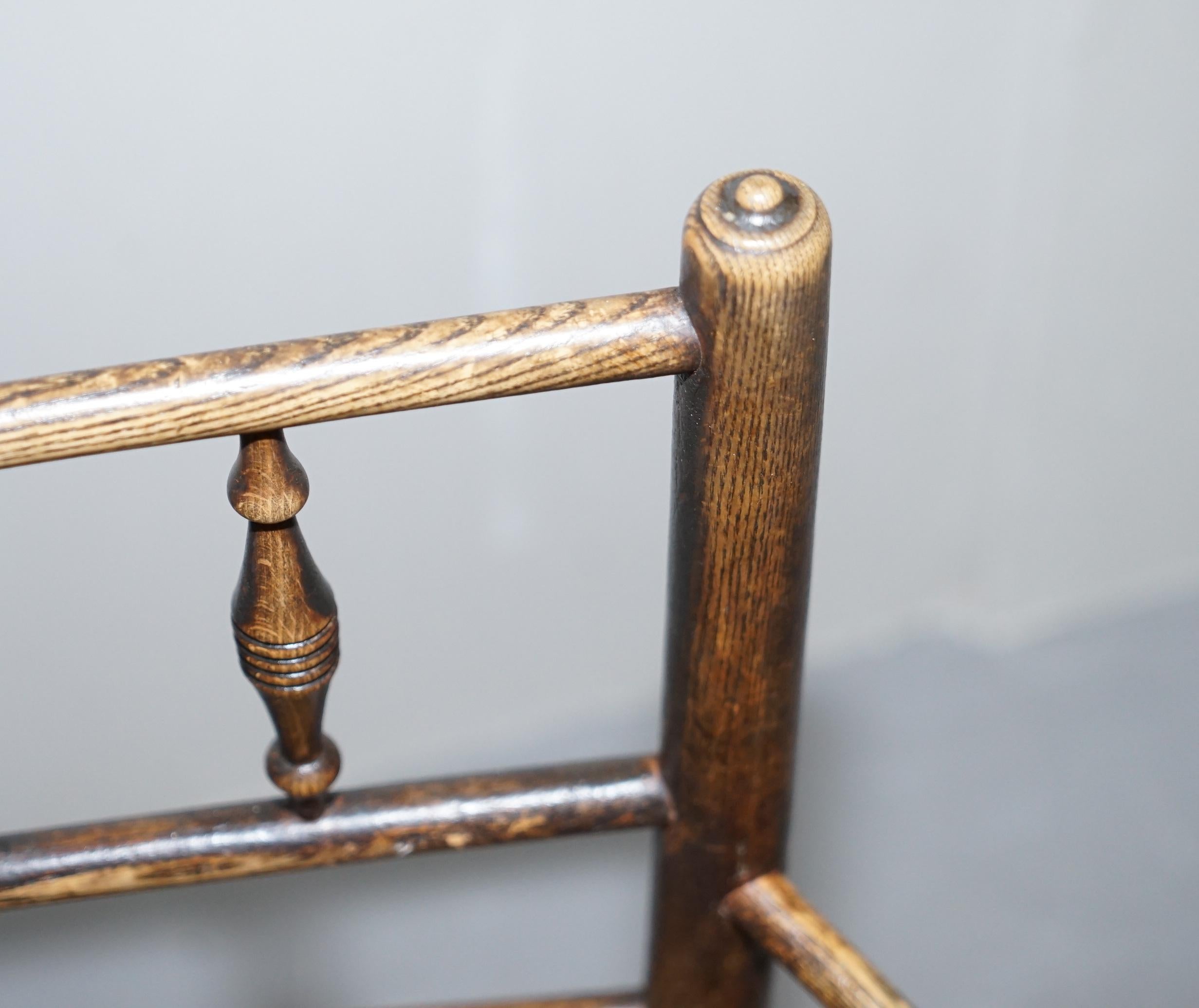 William Morris Sussex Armchair as Seen in the V&A Original Rush Seat, circa 1870 6