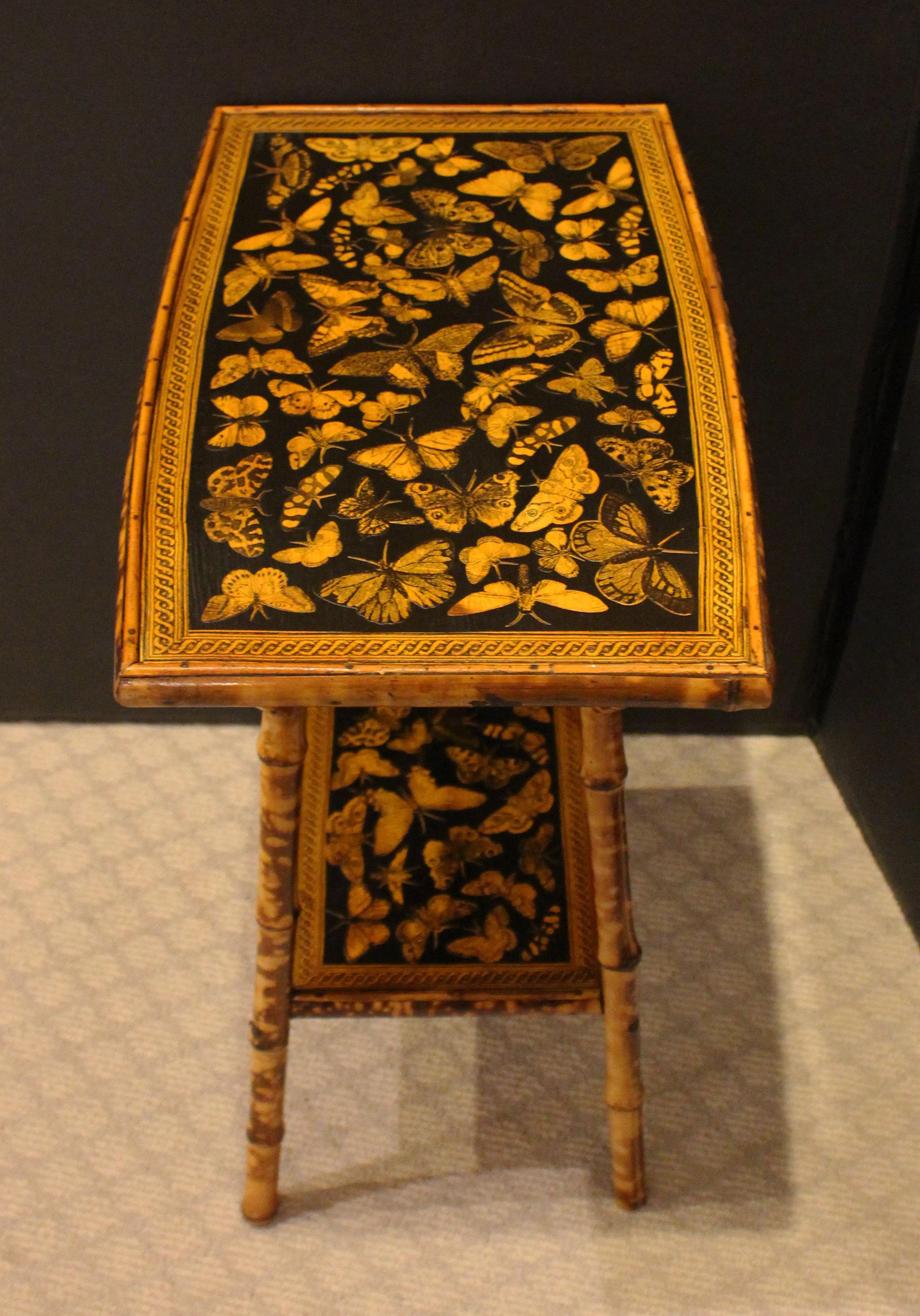Neoclassical Circa 1870s English Bamboo Side Table