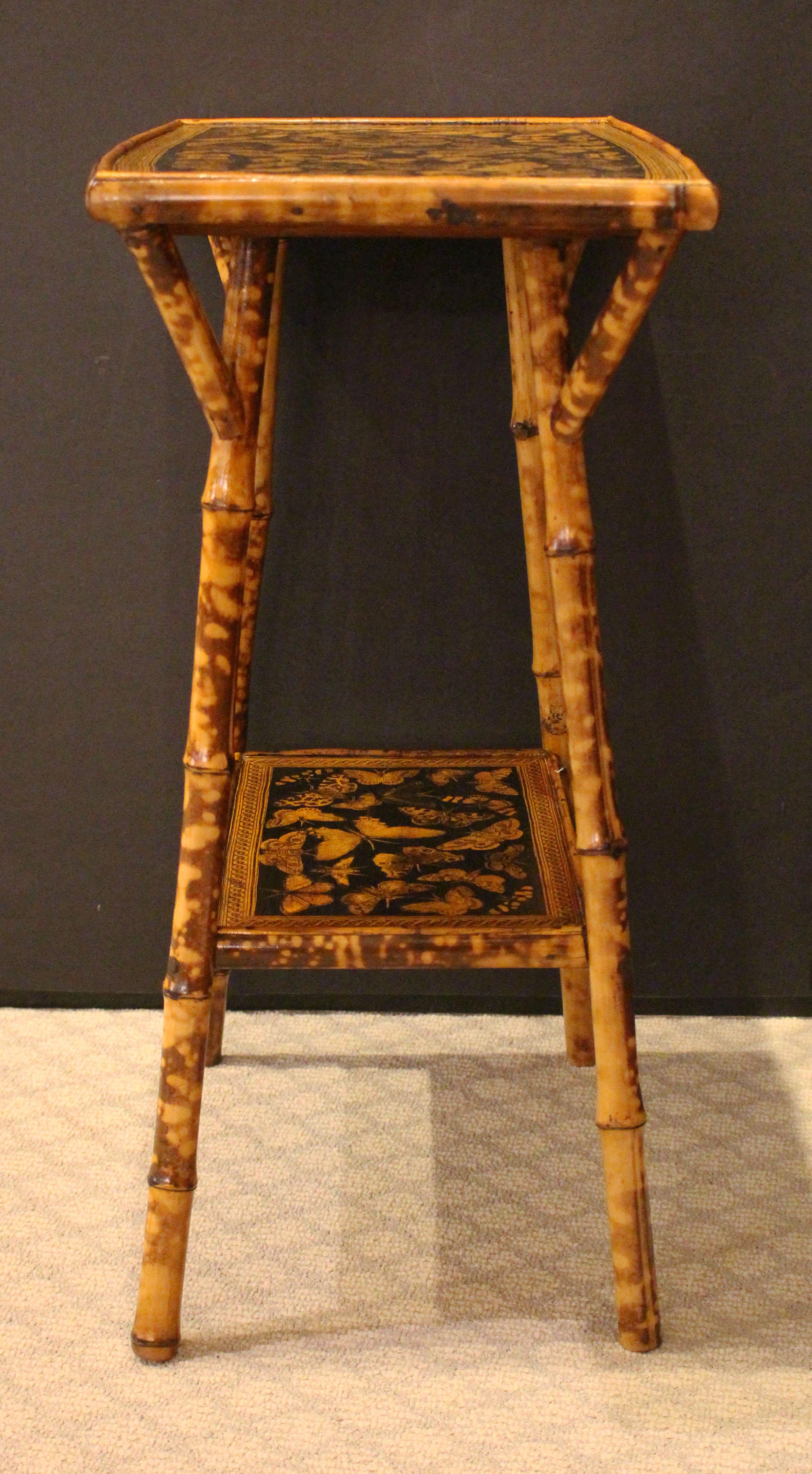 Circa 1870s English Bamboo Side Table In Good Condition In Chapel Hill, NC