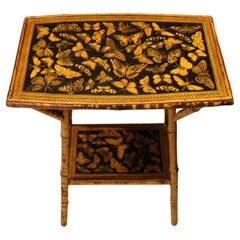 Antique Circa 1870s English Bamboo Side Table