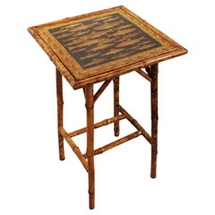 Circa 1870s English Square Bamboo Table