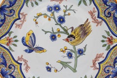 Circa 1870s French Faience Scalloped Edge Plate