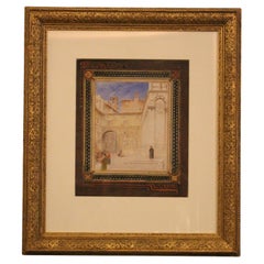 CIRCA 1872-1880 Acquerello di Albert Goodwin, "A. Michele, Lucca".