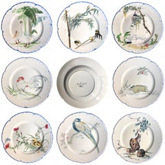 "Escalier De Cristal" Choisy-Le-Roi Earthenware Dessert Plates, circa 1878