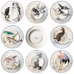 "Escalier De Cristal" Choisy-Le-Roi Earthenware Dessert Plates, circa 1878