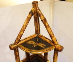 Circa 1880-1900 English Bamboo Multi-Tier Corner Etagere