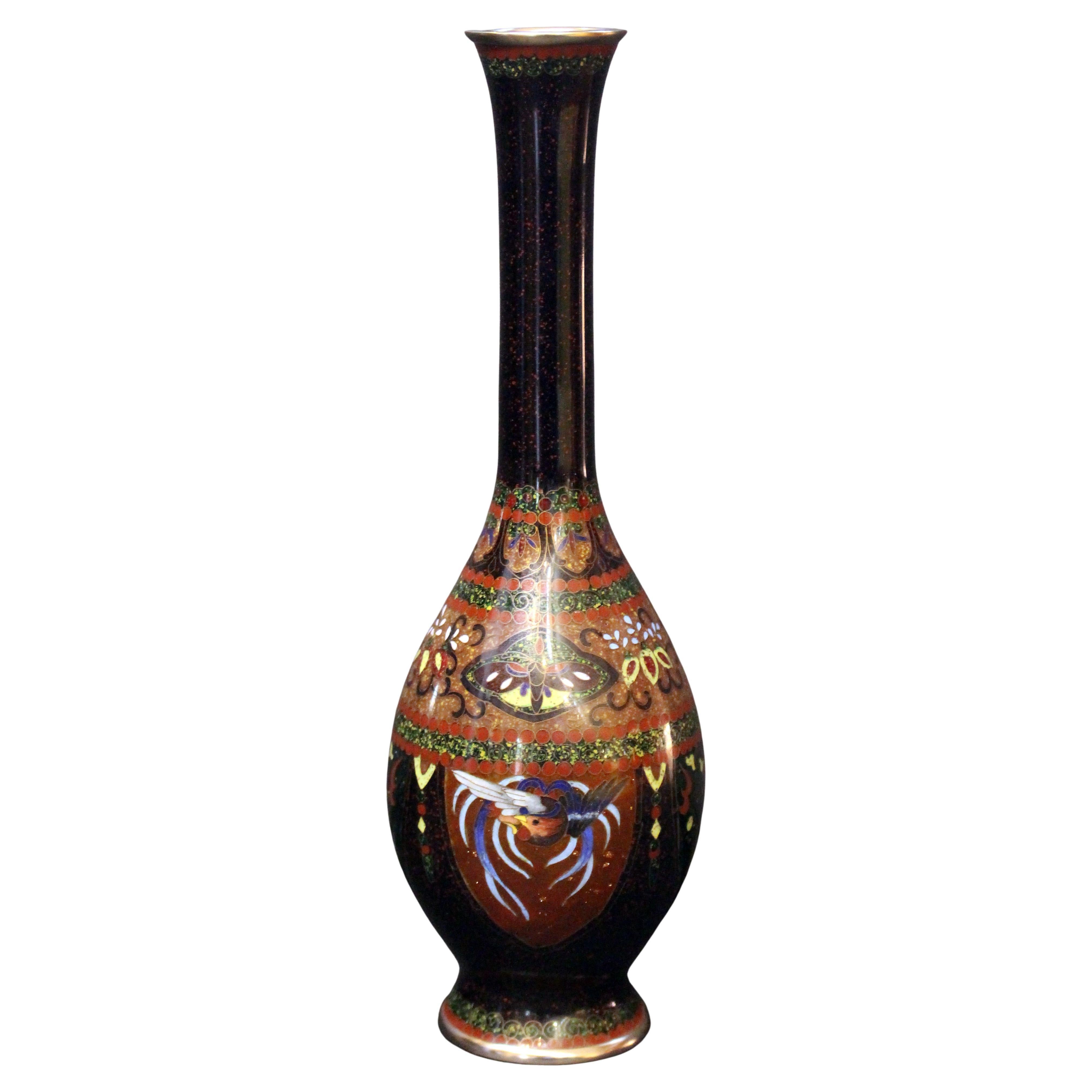 Vaso di cloisonne giapponese del 1880-1910 circa