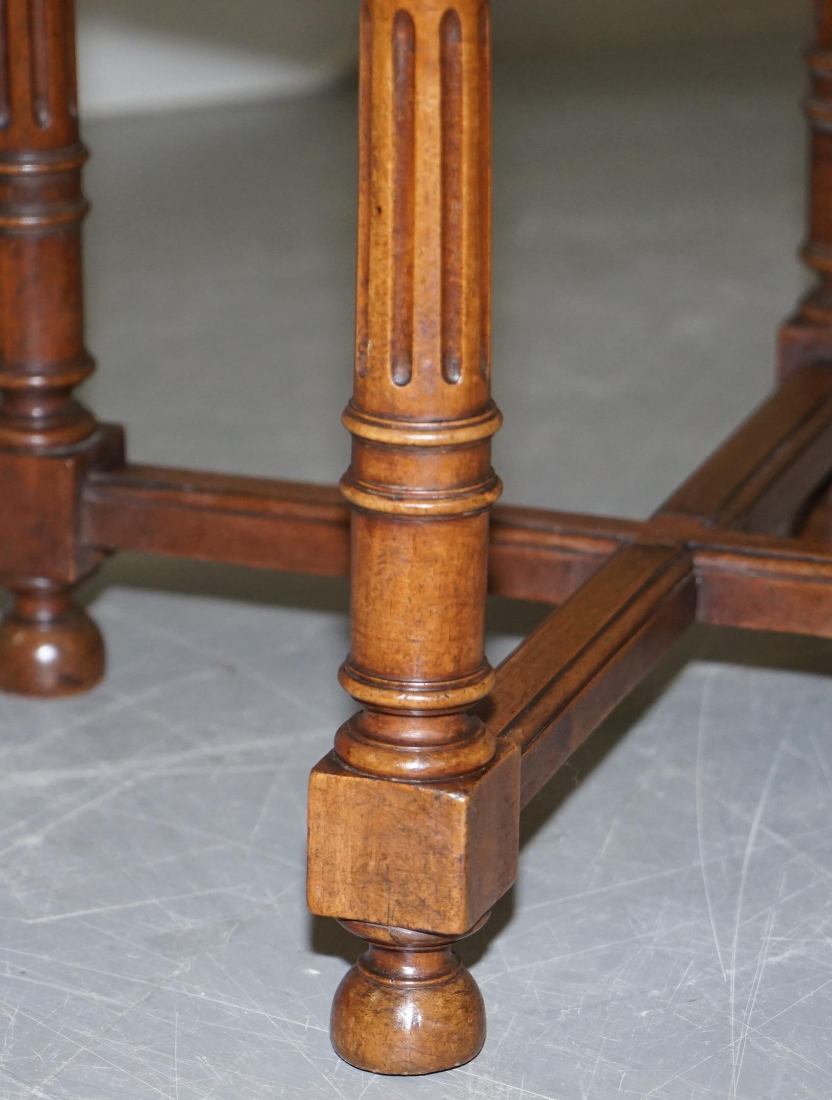 Antique Captains Chair with Embossed Leather Armorial Coat of Arms, circa 1880 9