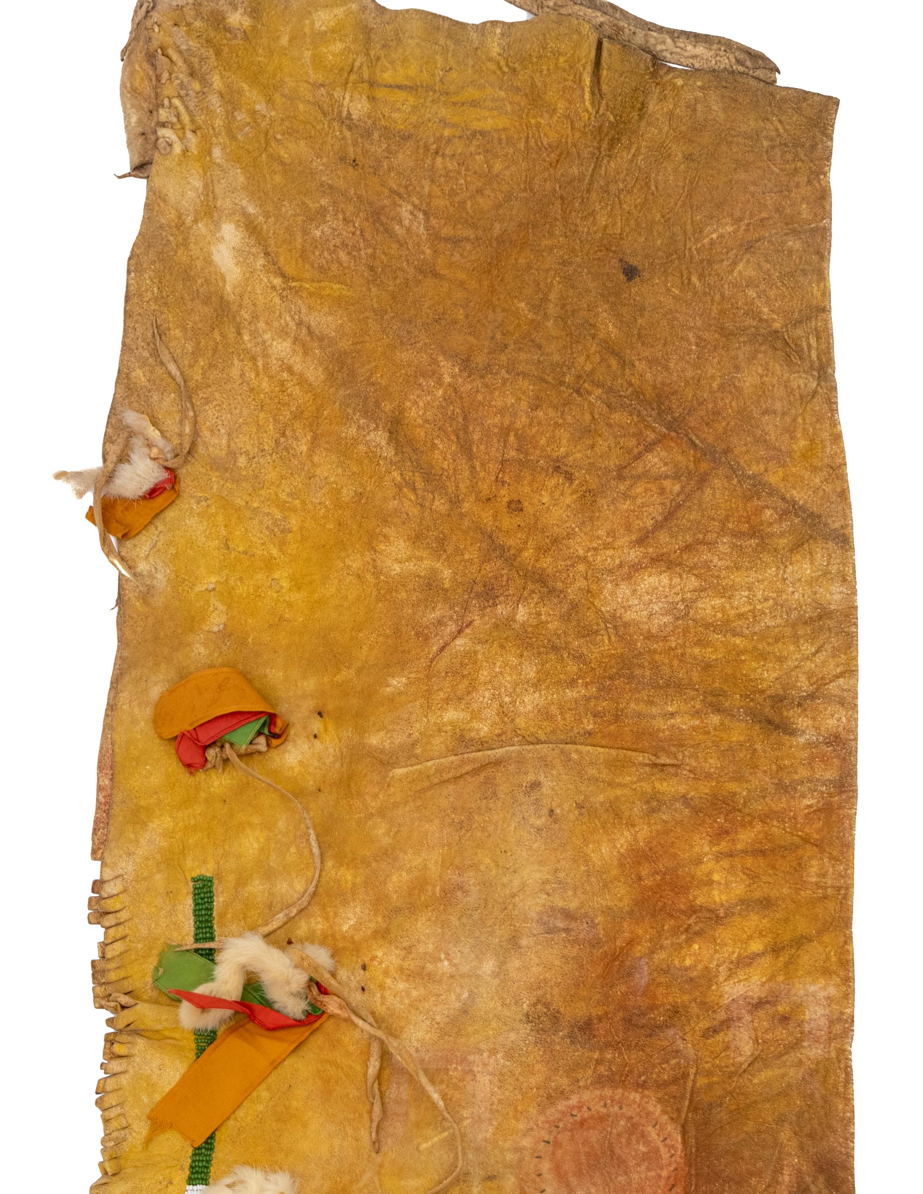 Circa 1880 Antiguas polainas de cuentas de los indios americanos de las llanuras Cheyenne, Siglo XIX Con cuentas en venta