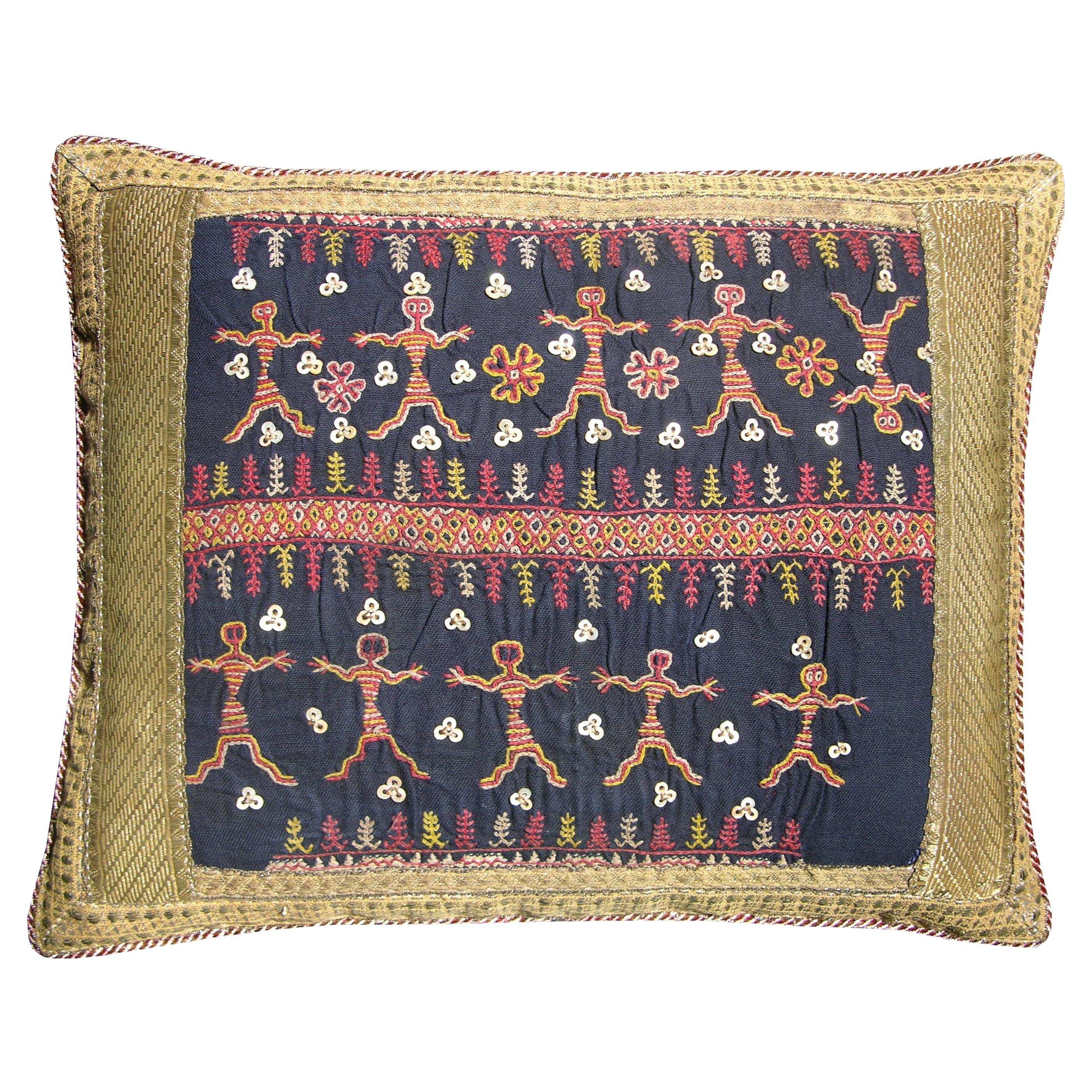 Circa 1880 Antique Uzbak Pillow For Sale