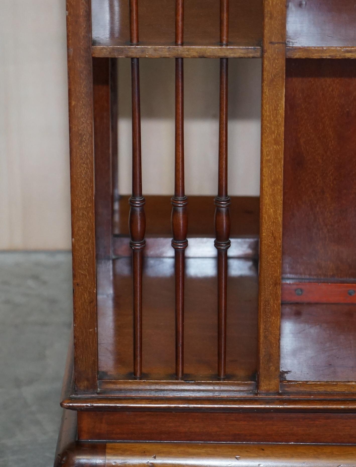Late 19th Century Circa 1880, Antique Victorian English Hardwood Revolving Bookcase Book Table