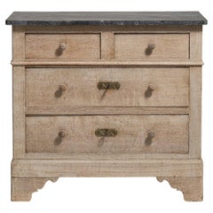 Circa 1880 Bleached French Oak Chest of Drawers with Belgian
