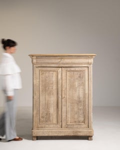 Circa 1880 Bleached Wood Louis Philippe Oak Buffet