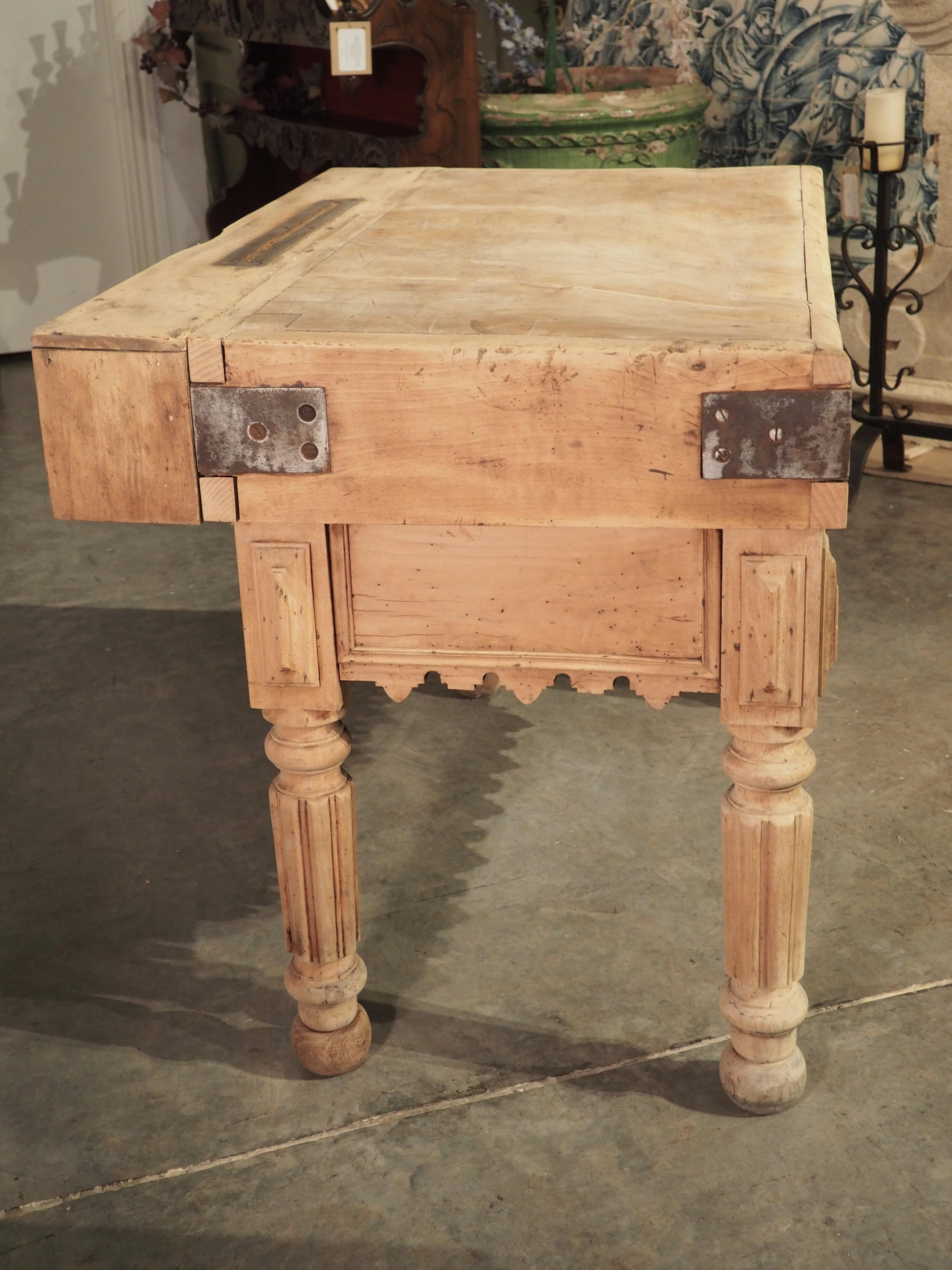 Circa 1880 Butcher Block Table from Lille, France 8