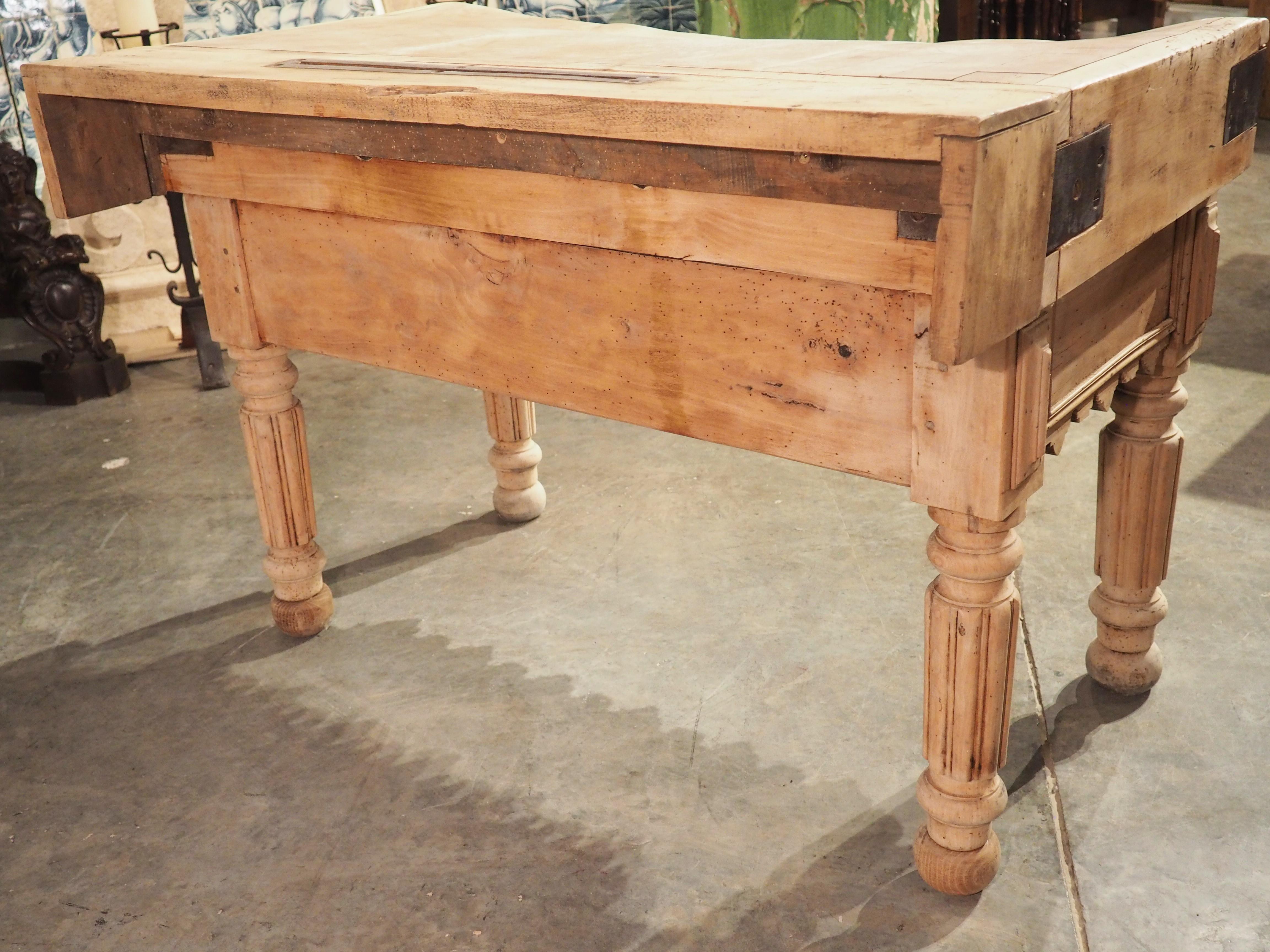 Circa 1880 Butcher Block Table from Lille, France 10