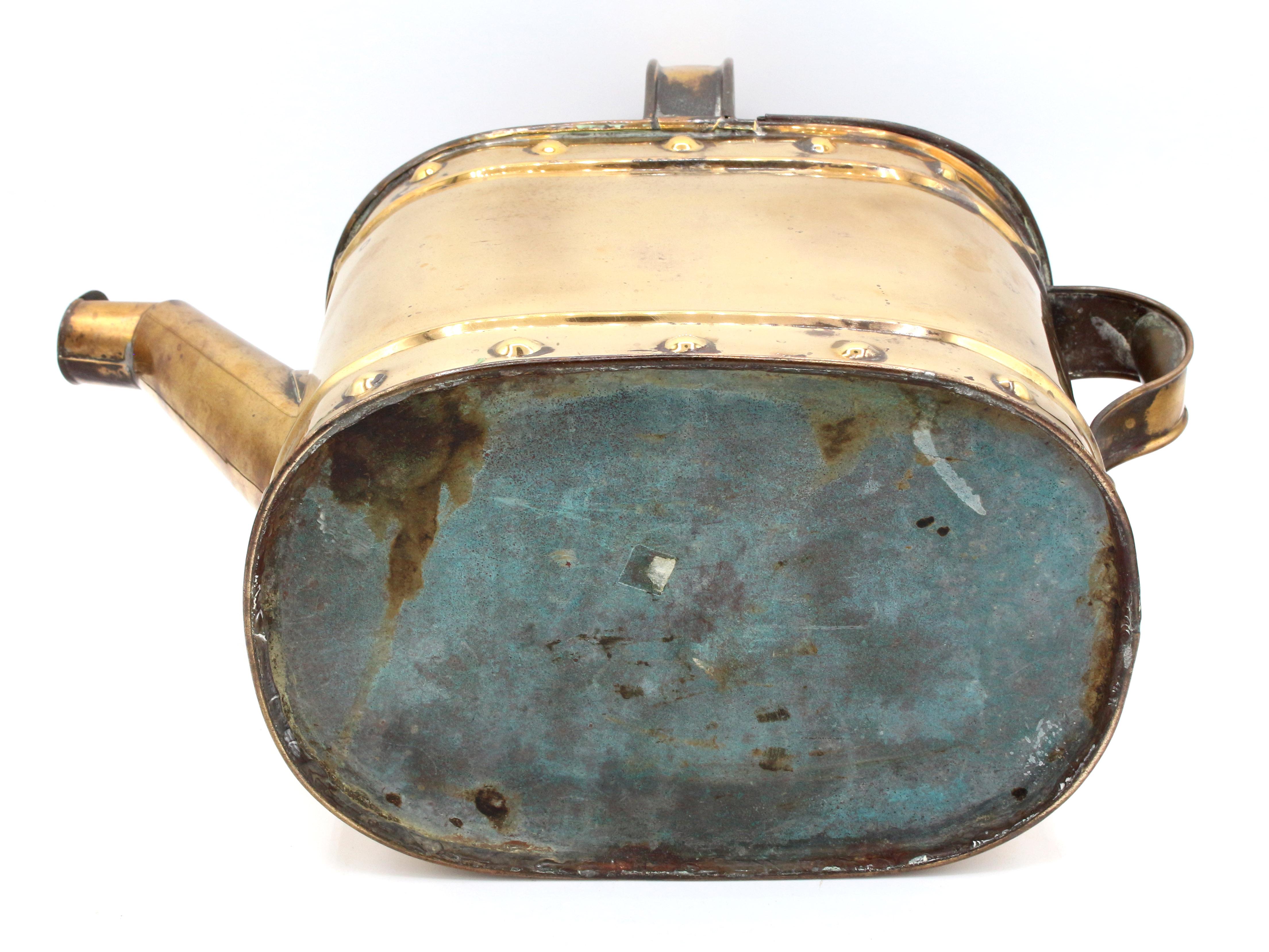 Circa 1880 Chinese Export Brass Watering Can 4