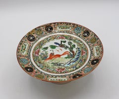 Portaconfetti o portadolci in porcellana Famille Rose da esportazione cinese del 1880 circa