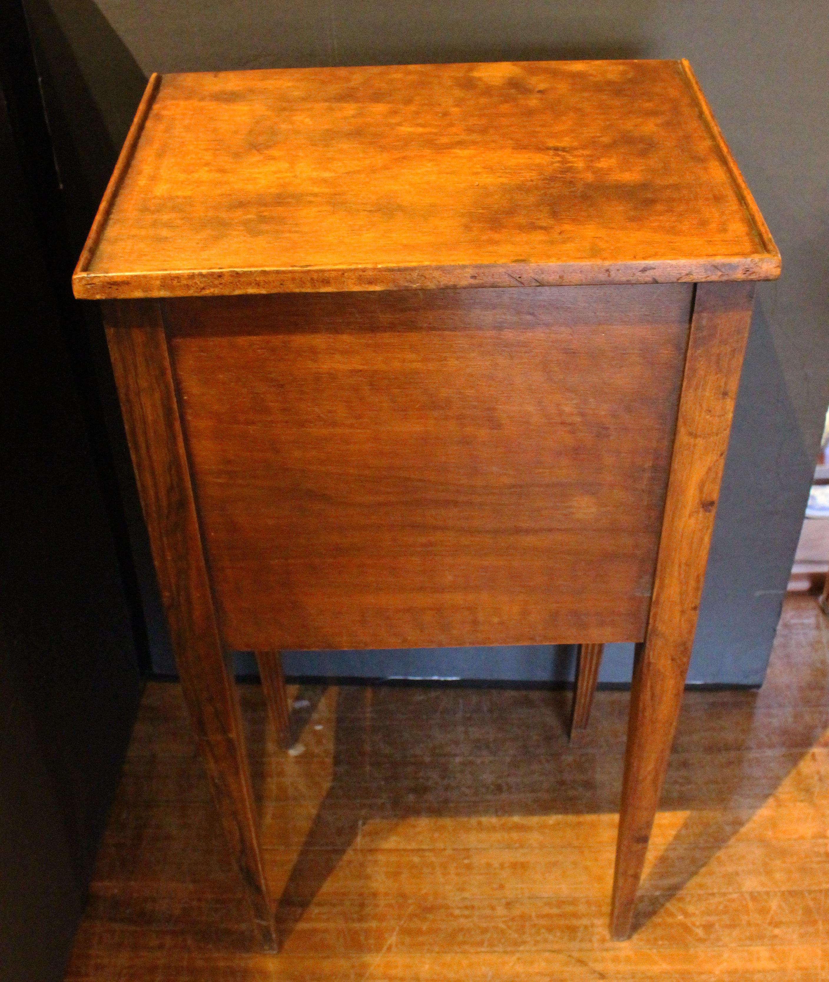 Circa 1880 Country French Chevet or Bedside Table In Good Condition In Chapel Hill, NC