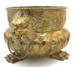 Circa 1880 English Brass Jardiniere