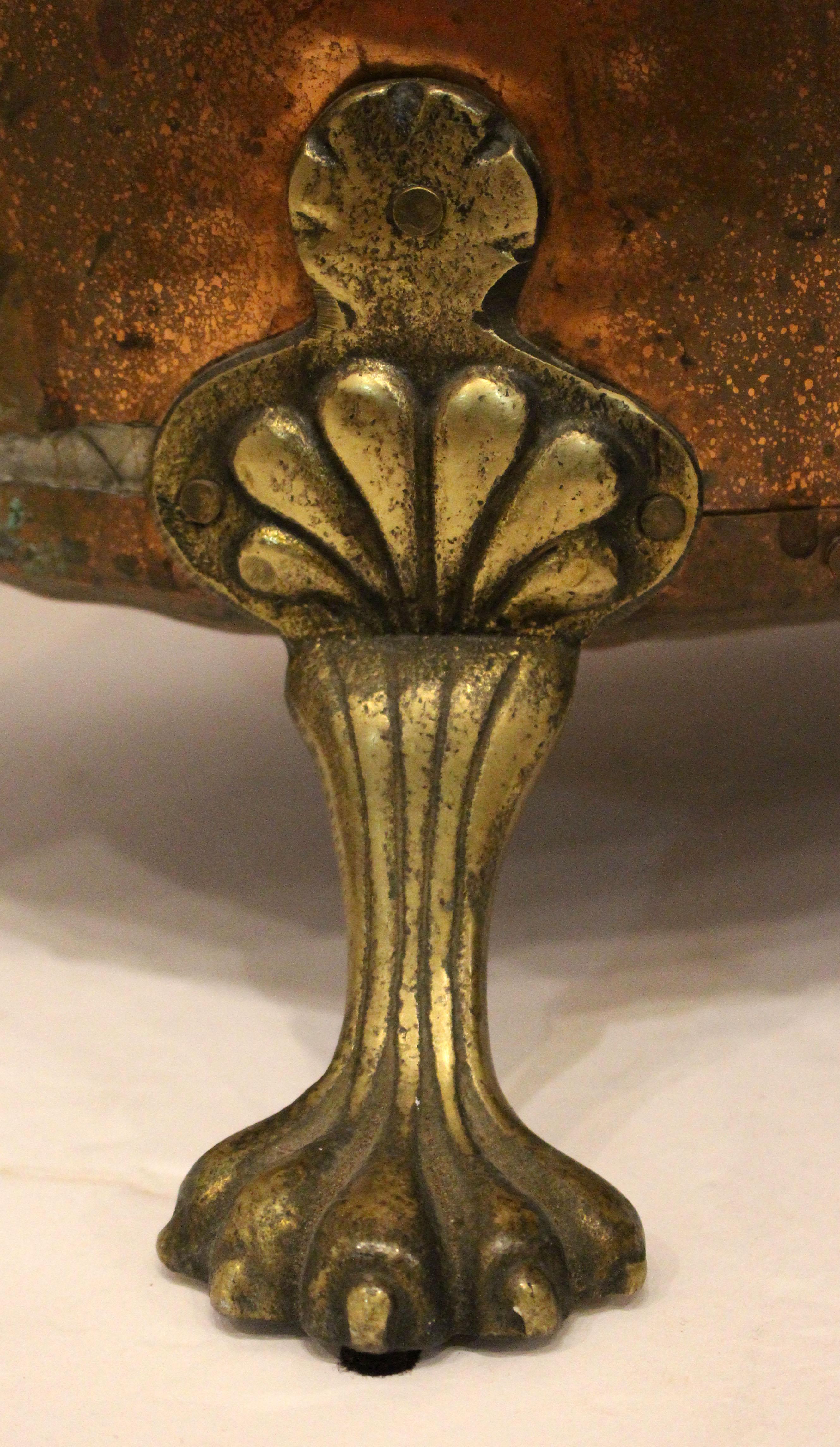 Late 19th Century Circa 1880 English Copper & Brass Jardiniere or Log Bin
