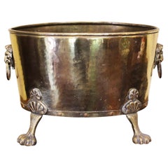 Circa 1880 Jardiniere anglaise ovale en laiton