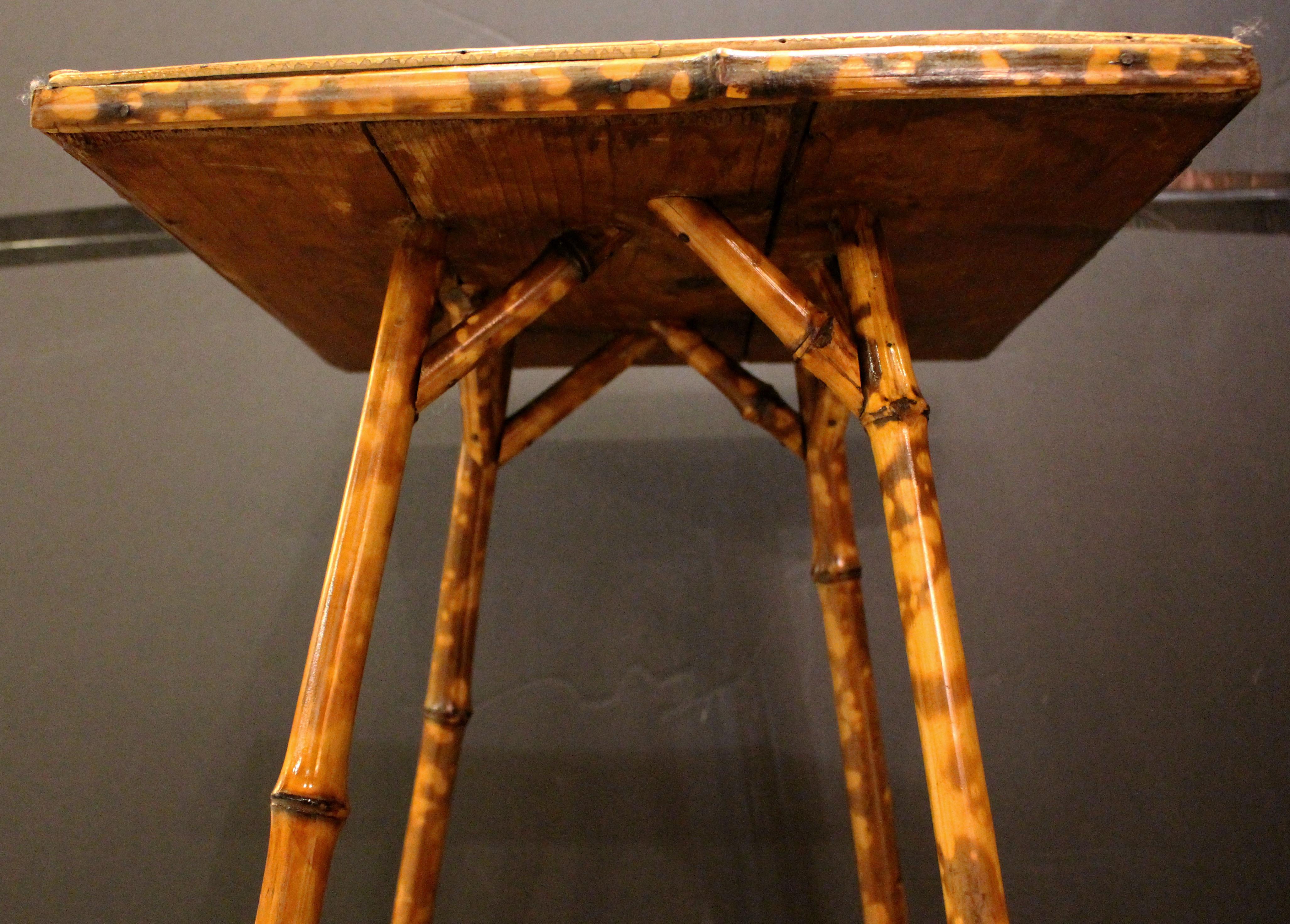 19th Century Circa 1880 English Two Tier Bamboo Side Table