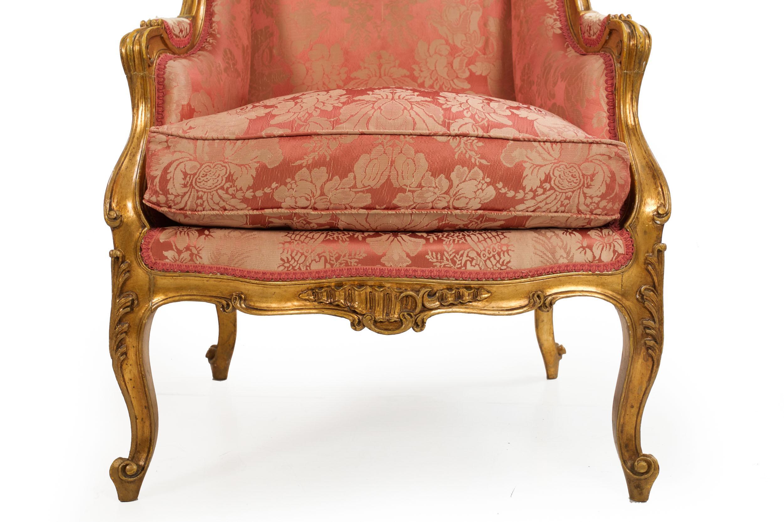 Circa 1880 French Louis XV Style Antique Arm Chairs, a Pair 1