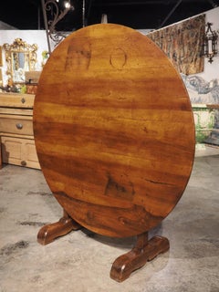 French Walnut Wood Tilt-Top Wine Tasting or Vintner's Table, circa 1880
