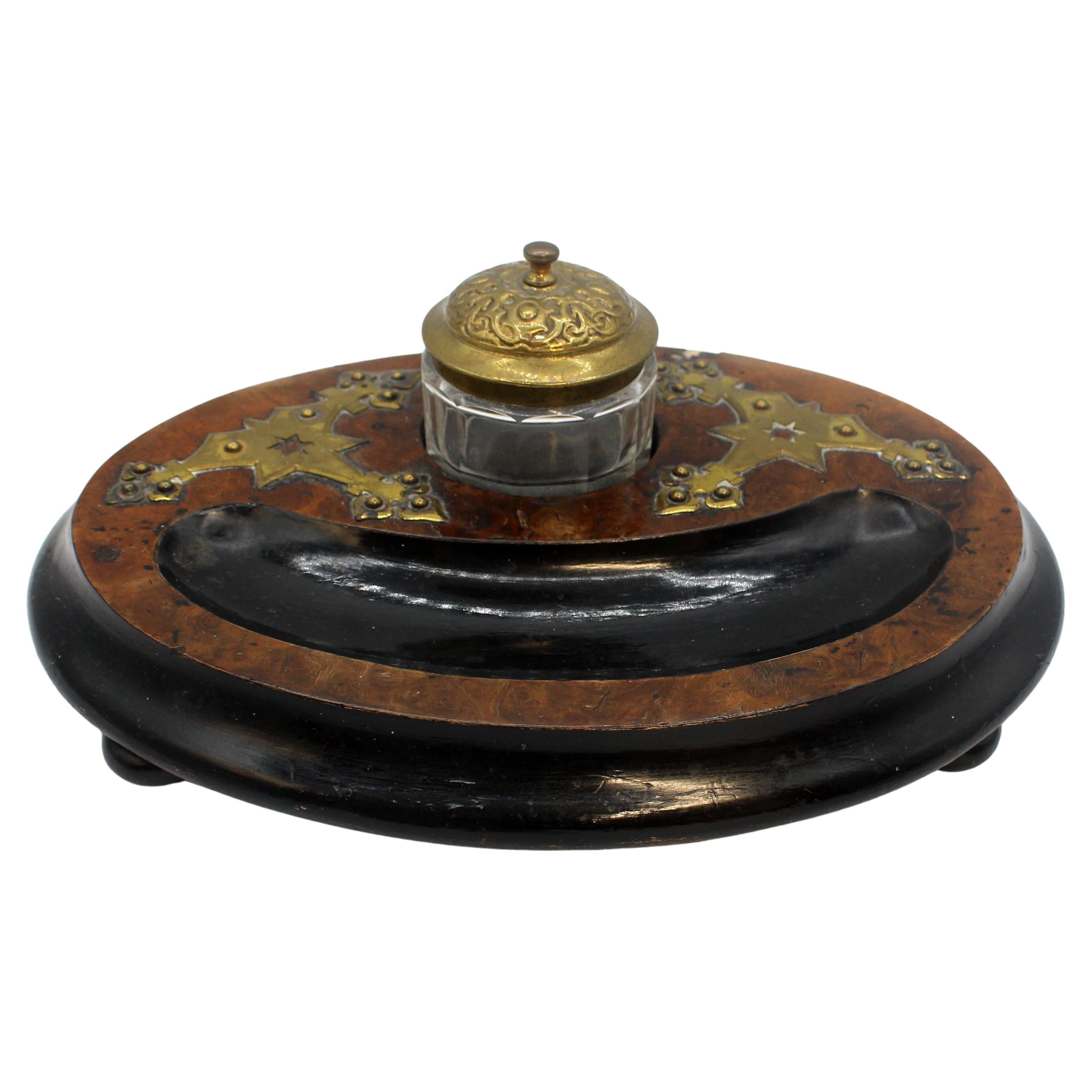 Gothic English Ink Stand, circa 1880 For Sale