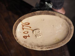 Circa 1880 Hand Painted Gros Relief French Barbotine Vase by Edouard Gilles